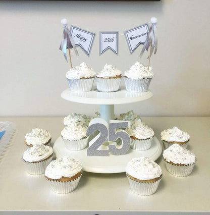 Gifbera White Metallic Foil Cupcake Liners Standard Size Baking Cups, 200-Count