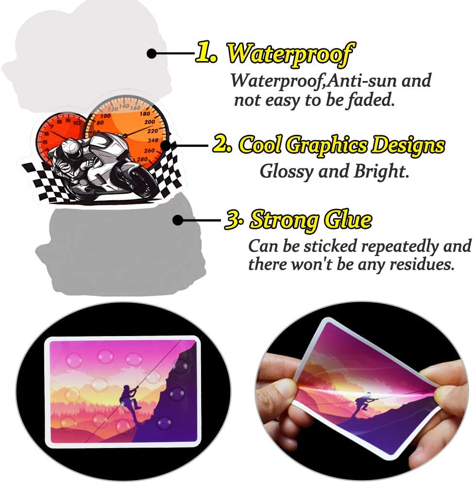 QTL Neon Stickers for Teens & Students Prizes, Waterproof Vinyl Party Favor Stickers, School Rewards, Water Bottle and Laptop, 50PCS - Colors A