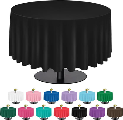 tujol Royal Blue 6 Pack Plastic Table Cloth 54" x 108", Disposable Tablecloths Rectangle Table Cover, Plastic Tablecloths for Parties