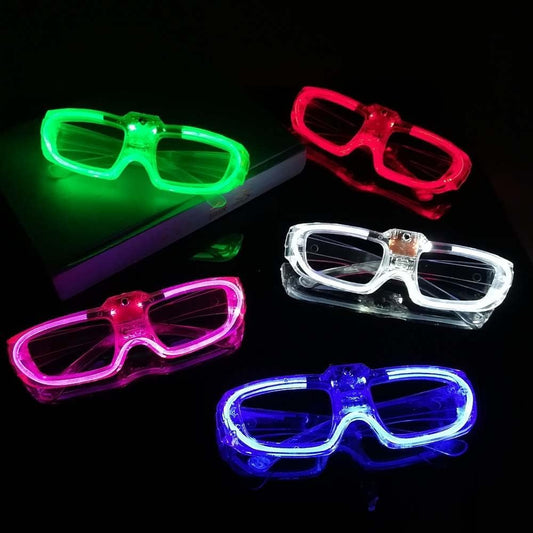 25 Packs LED Glasses Mardi Gras Party Supplies ,5 Neon Colors,3 Light Modes Light up Glow Sticks Glasses Toys Party Favors for kids Adults Fit world cup 2026 4th of July New Year Eve Graduations
