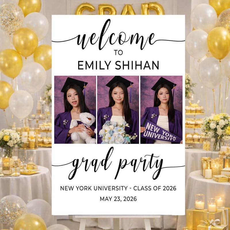 Personalized 2026 Graduation Party Welcome Sign, Minimalist Grads Decor, Class of 2026 Graduation Party Poster, Custom Graduation Party Sign, Congrats Grad Decorations Design 2