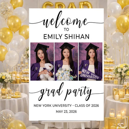 Personalized 2026 Graduation Party Welcome Sign, Minimalist Grads Decor, Class of 2026 Graduation Party Poster, Custom Graduation Party Sign, Congrats Grad Decorations Design 2
