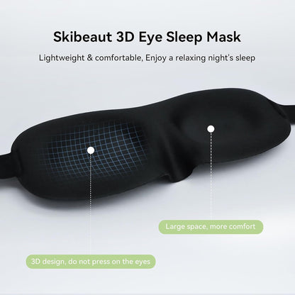 SkiBeau Cute 3D Sleeping Eye Mask Funny Blindfold 2 Pack Travel Sleep Masks Super Soft Weird Eye Cover for Men Women and Kids
