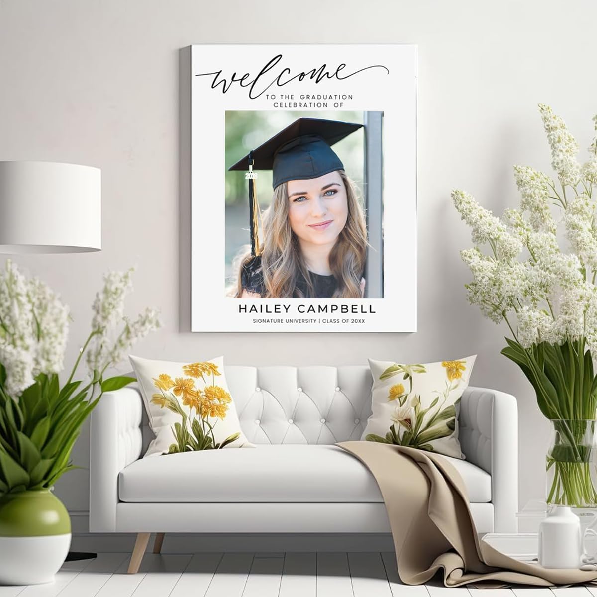 Graduation Party Welcome Sign, Photo Graduation Poster, Graduation Decorations, Grad Party Sign, Grad Welcome Sign, Graduation gift for best friend, Graduation gift for daughter, sister, brother - 1