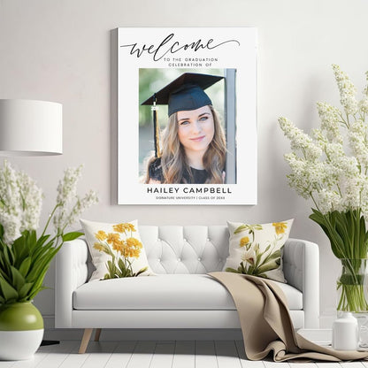 Graduation Party Welcome Sign, Photo Graduation Poster, Graduation Decorations, Grad Party Sign, Grad Welcome Sign, Graduation gift for best friend, Graduation gift for daughter, sister, brother - 1