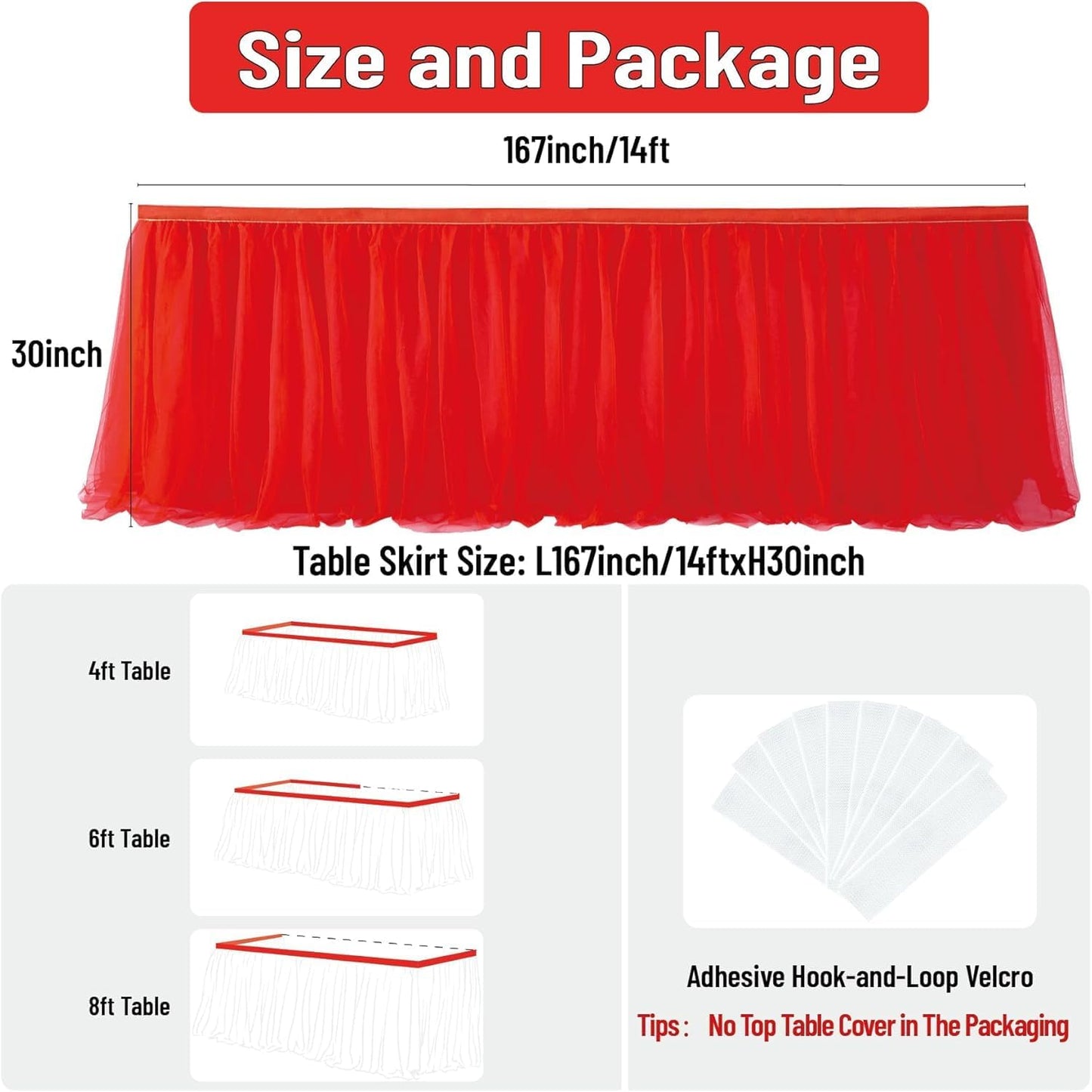 72inch Champagne Gold Tulle Table Skirts for Rectangle Round Tables, Gold Grim Ruffle Tulle Tutu Cloth Table Skirt 6ft for Wedding Birthday Party Cake Dessert Decor(No Top Cover)