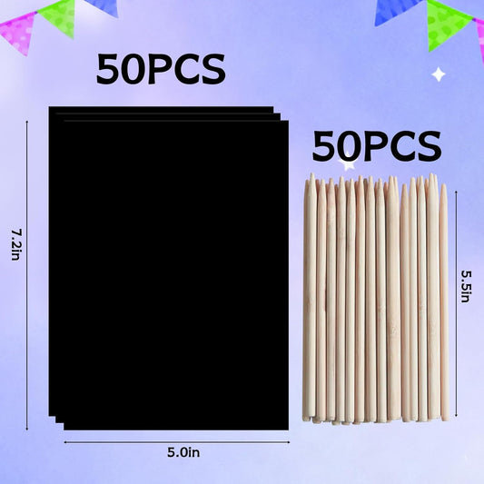 ZMLM Scratch Paper Art Crafts Kids Gifts, 100PCS Rainbow Scratch Paper Art for 3 4 5 6 7 8 9 Years Old Girls Boys, Arts and Crafts for Kids 4-6, Birthday Gifts Toys and Party Favors (Pink)