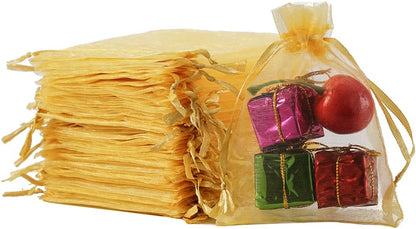 Meowoo 100PCS Organza Bags, 3x4in Small Mesh Bags Drawstring for Jewelry, Candy, Christmas, Sachets, Festivals, Bathroom Soaps, Makeup Organza, Wrapping Supplies(mixedcolor)