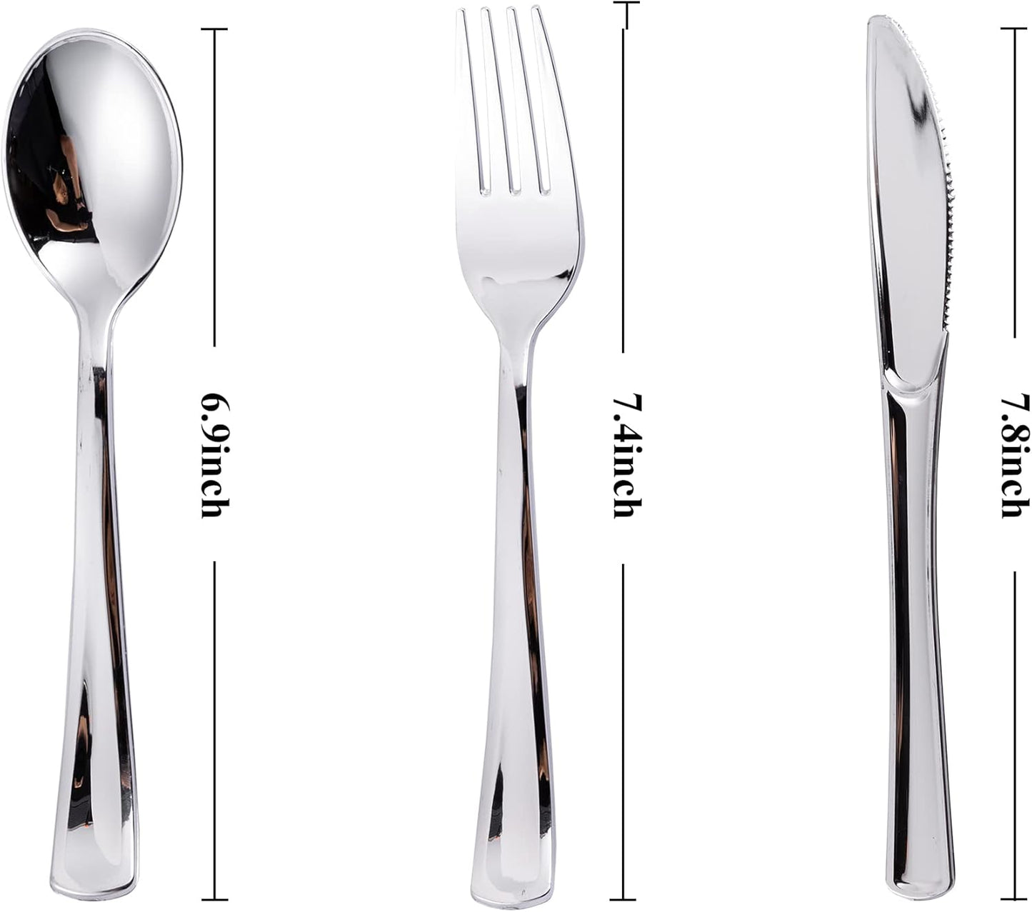 N9R 200 PCS Gold Plastic Silverware - Disposable Gold Plastic Silverware Cutlery Set, 100 Forks, 50 Spoons, 50 Knives for Party, Birthday, Wedding