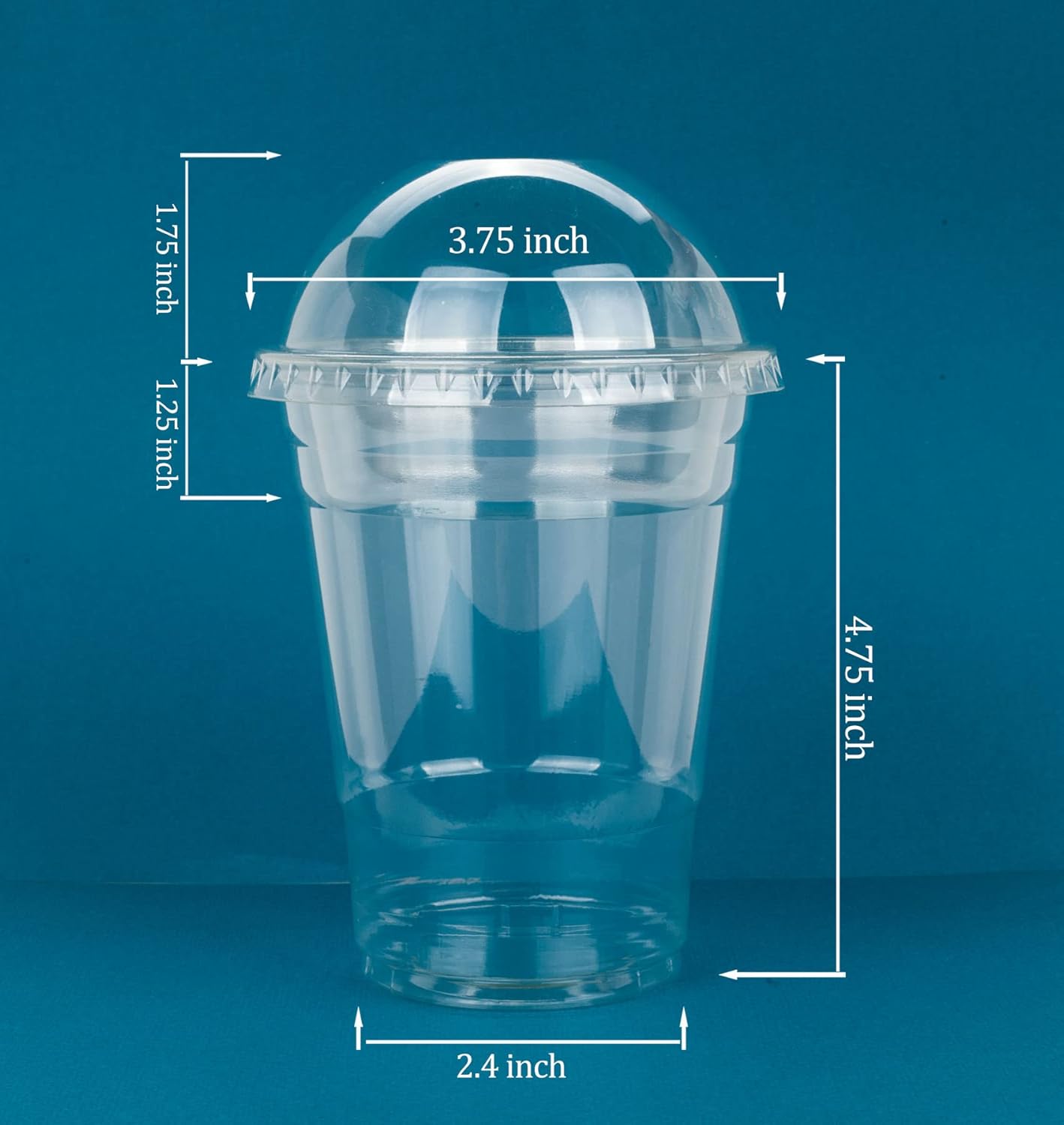 Golden Apple Cup series, 9oz Clear Plastic cups with Flat lids no hole 50sets