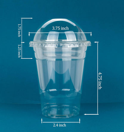 Golden Apple Cup series, 9oz Clear Plastic cups with Flat lids no hole 50sets