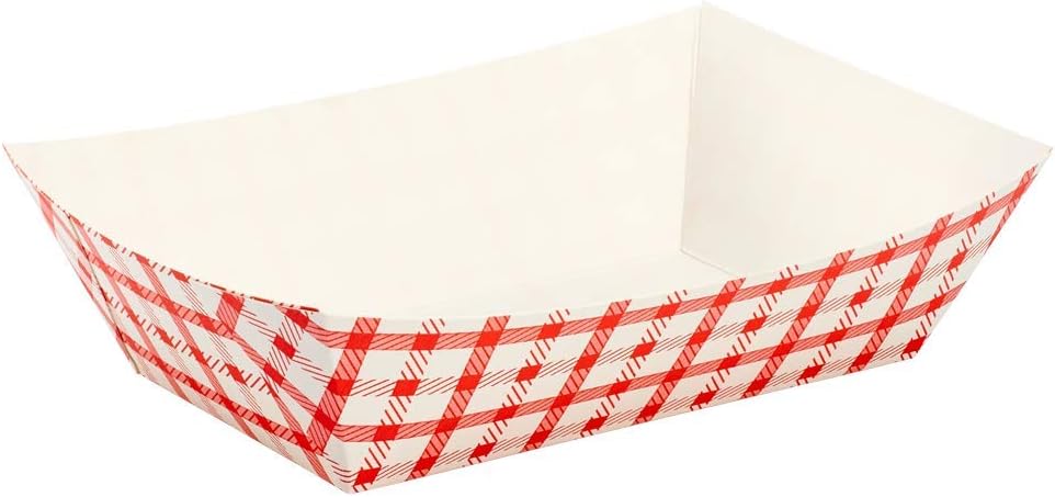 Karat Paper Food Trays Disposable [2 LB - 1,000 ct] Sturdy Food Boats, Leak Resistant | Ideal for Snacks, Nachos and Finger Foods