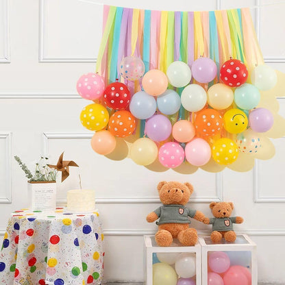 MAQIHAN Pastel Crepe Paper Streamers - 6 Rolls 492ft Crepe Paper Valentine's Easter Mother's Day Anniversary Graduation Mermaid Party Spring Themed Wedding Baby Shower Brithday Party Decor Streamers