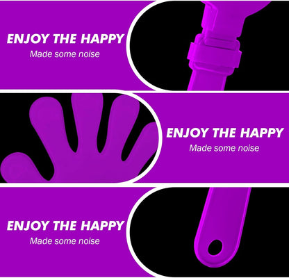 20 Pcs Hand Clappers Noisemakers 7.5 Inch Clappers Noisemakers Plastic Hand Clappers for Birthdays Game Football Sporting Events Cheers Supplies Dance Basketball Football Noisemakers(Purple)