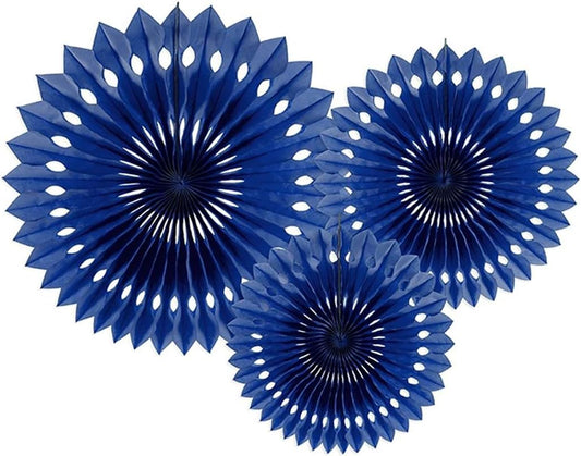 9PCS Navy Blue Gray White Tissue Paper Party Fan Pom Poms Nautical Baby Boy Shower Navy Wedding 1st Shark Birthday Bachelorette Party Backdrop Home Nursery Wall Hanging Decoration