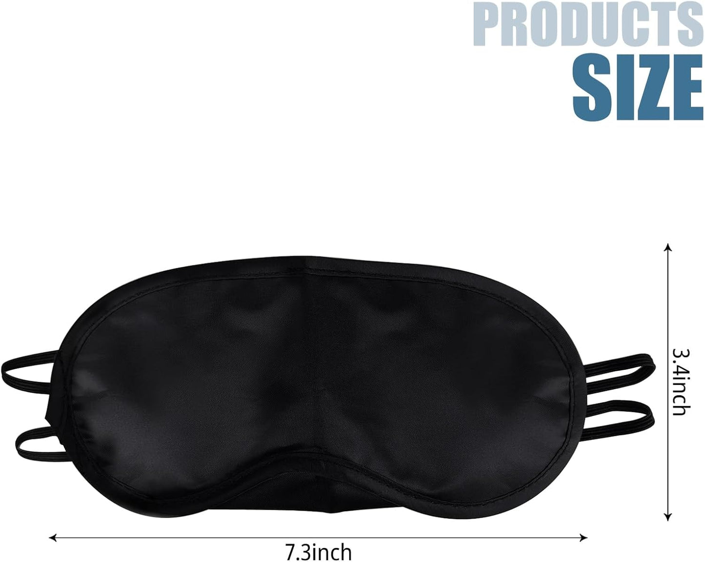 4 Pcs Blindfold, Black Eye Mask, Eye Masks for Sleep, Nose Pad and Adjustable Strap Blindfold, Game Sleeping for Everyone Travel Nap Sleeping