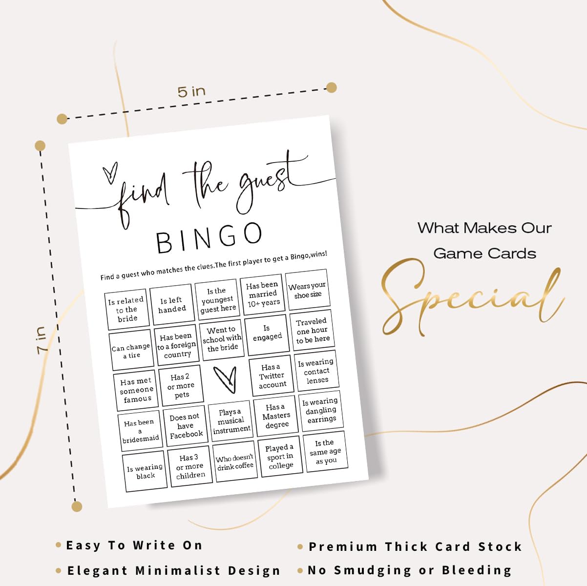 Bridal Shower Bingo, What Will The Bride to Be Receive, 25Pcs Bridal Bingo Game Cards, Engagement Party Games for Guests, Minimalist White Wedding Party Supplies - A18