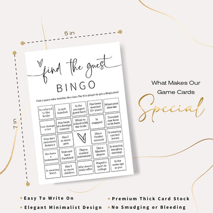 Bridal Shower Bingo, What Will The Bride to Be Receive, 25Pcs Bridal Bingo Game Cards, Engagement Party Games for Guests, Minimalist White Wedding Party Supplies - A18