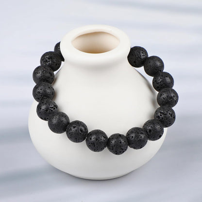 LPBeads Handmade Natural Gemstone Stretch Elastic Bracelet Healing Crystal Round Stone Beads Jewelry Gifts for Women Men