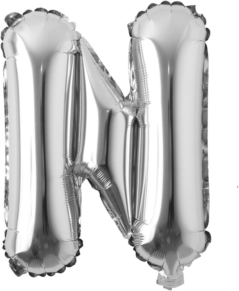 16" inch Single Silver Alphabet Letter number Balloons Aluminum Hanging Foil Film Balloon Wedding Birthday party decoration banner Air Mylar Balloons (16 inch Silver 0)
