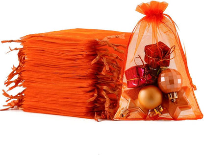 Meowoo 100PCS Organza Bags, 3x4in Small Mesh Bags Drawstring for Jewelry, Candy, Christmas, Sachets, Festivals, Bathroom Soaps, Makeup Organza, Wrapping Supplies(mixedcolor)