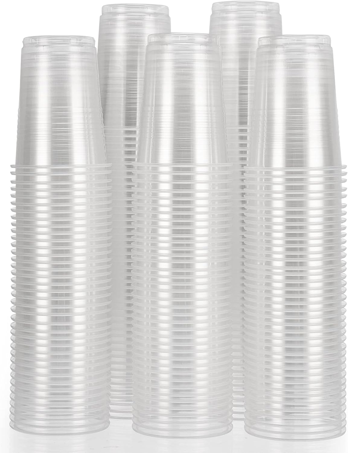 Clear Plastic Party Cups - 100 Pack, 8 Oz Each