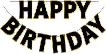 Happy Birthday Banner - 9ft Pre-Strung Happy Birthday Sign for Women, Men, Girls, Boys - No DIY Birthday Decorations & Party Supplies(Macaron)