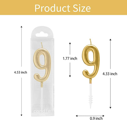 Beanlieve 10-Pieces Numeral Birthday Candles - Cake Numeral Candles Number 0-9 Glitter Cake Topper Decoration for Birthday,Wedding Anniversary,Party Celebration (Colourful)