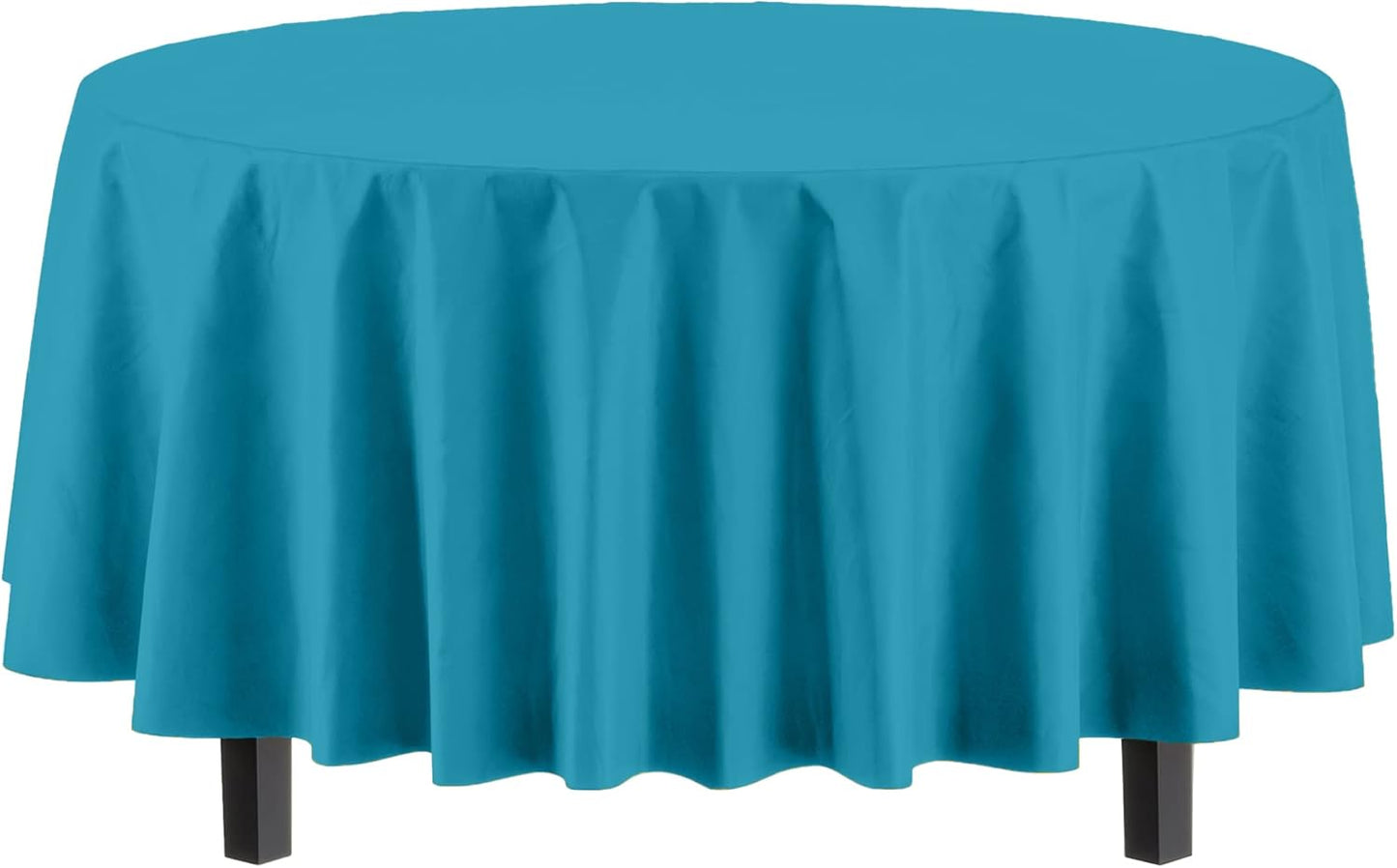 12-Pack Premium Plastic Tablecloth 54in. x 108in. Rectangle Table Cover - Dark Blue - Colors B