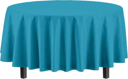 12-Pack Premium Plastic Tablecloth 54in. x 108in. Rectangle Table Cover - Dark Blue - Colors B