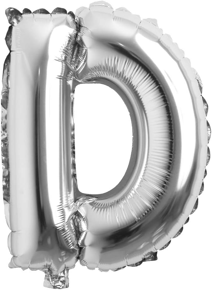 16" inch Single Silver Alphabet Letter number Balloons Aluminum Hanging Foil Film Balloon Wedding Birthday party decoration banner Air Mylar Balloons (16 inch Silver 0)
