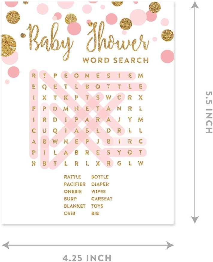 Andaz Press Blush Pink Gold Glitter Girl Baby Shower, Printable Table Tent Place Cards, 20-Pack, Seat Placement Cards Blank Place Cards For Table Settings Name Cards for Wedding, Graduation Food Cards - Colors A