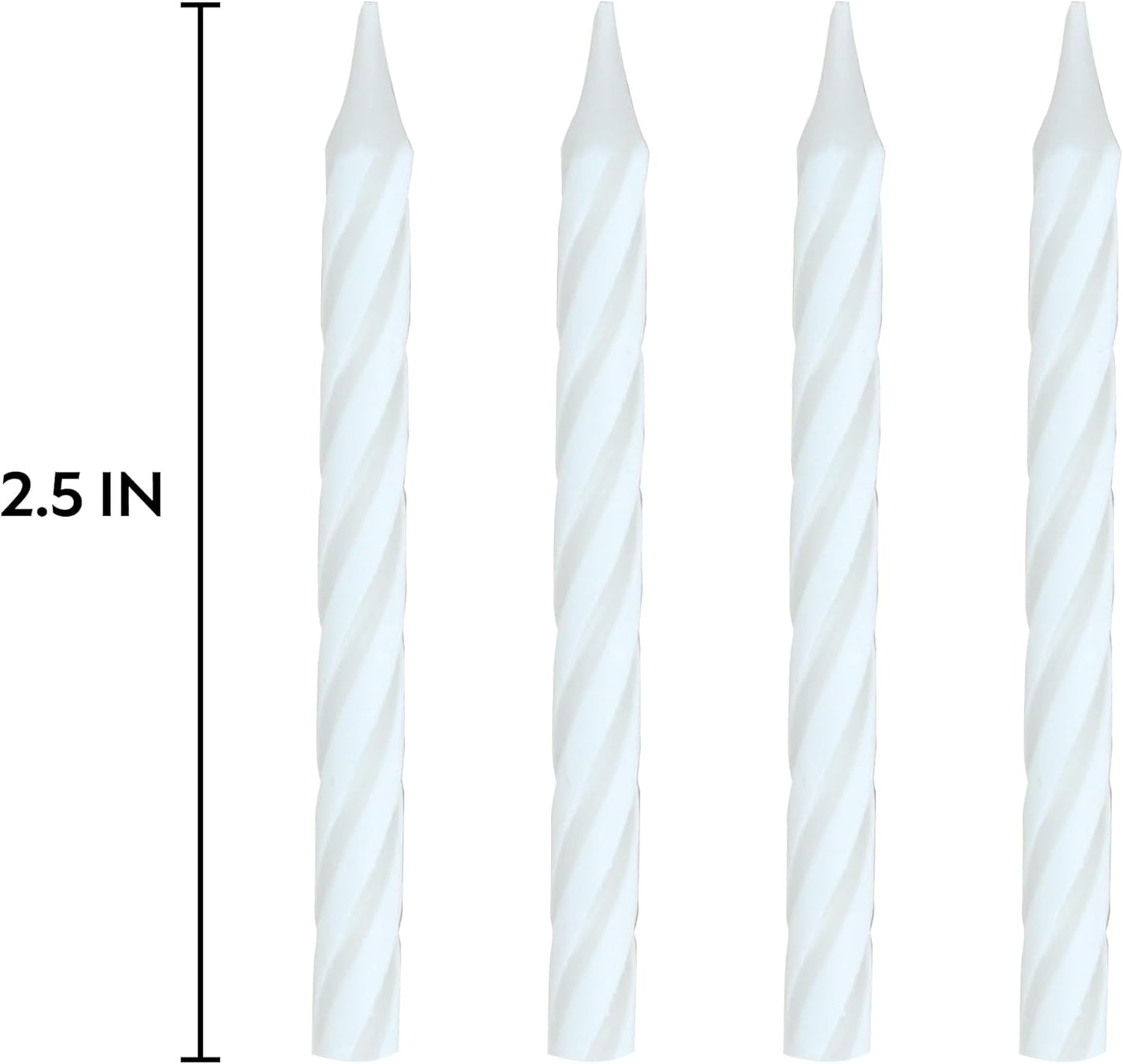 72-Count Birthday Candles Multicolored Spiral, Birthday Candles for Cake, Cupcake Candles, Party Celebration