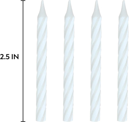72-Count Birthday Candles Multicolored Spiral, Birthday Candles for Cake, Cupcake Candles, Party Celebration