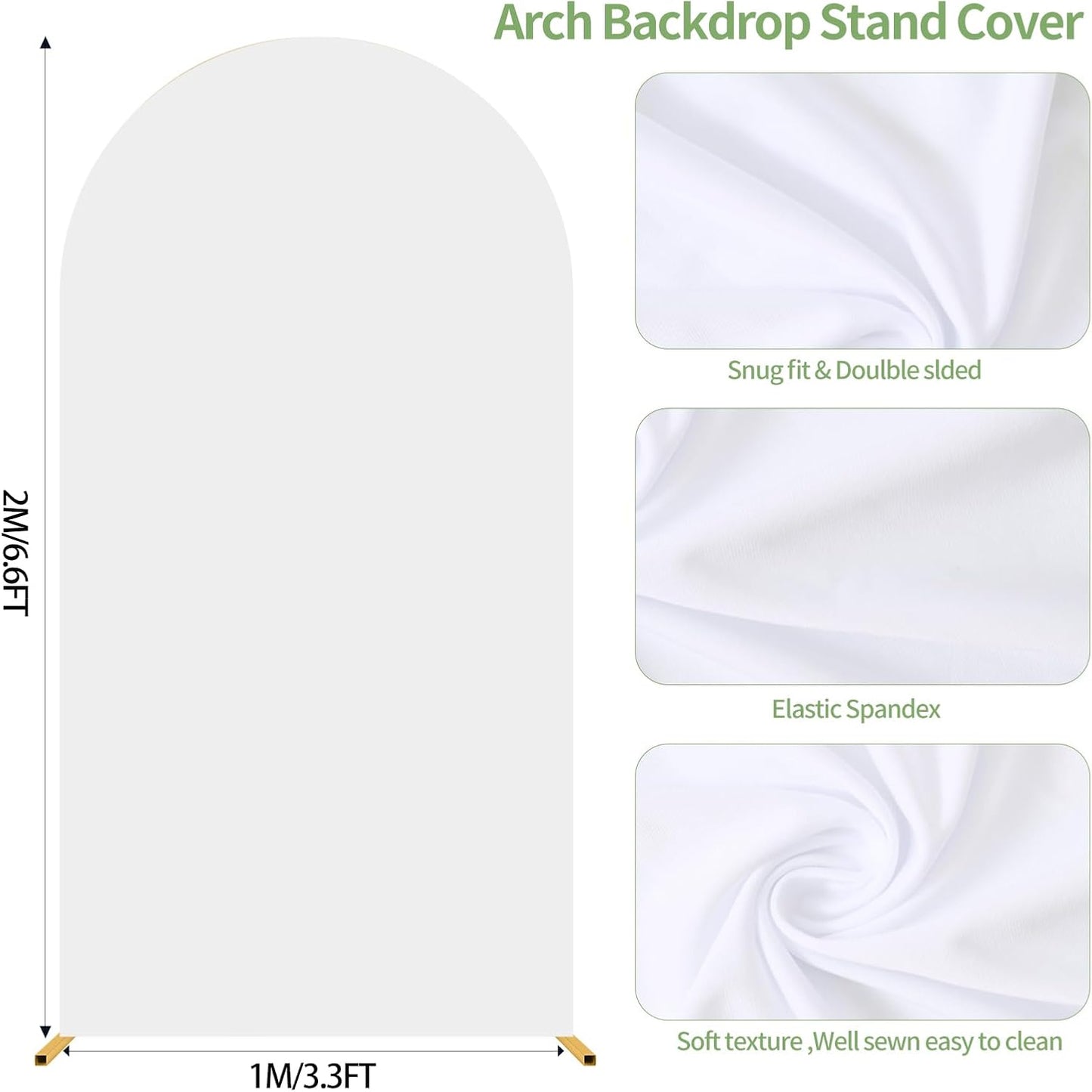 Metal Arch Backdrop Stand 7.2FT+6FT Wedding Arch Backdrop Stand Set of 2 Gold Arch Backdrop Stand for Valentines Day Party Wedding Ceremony Baby Shower Birthday Floral Balloon Decration