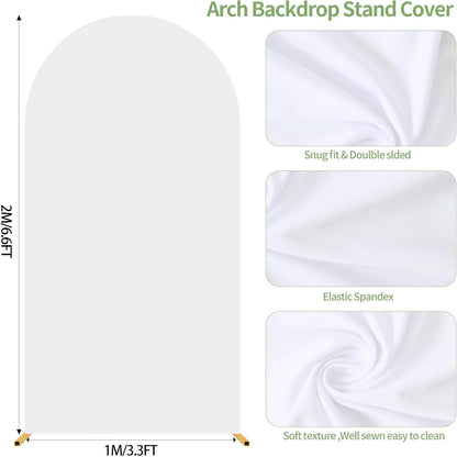 Metal Arch Backdrop Stand 7.2FT+6FT Wedding Arch Backdrop Stand Set of 2 Gold Arch Backdrop Stand for Valentines Day Party Wedding Ceremony Baby Shower Birthday Floral Balloon Decration