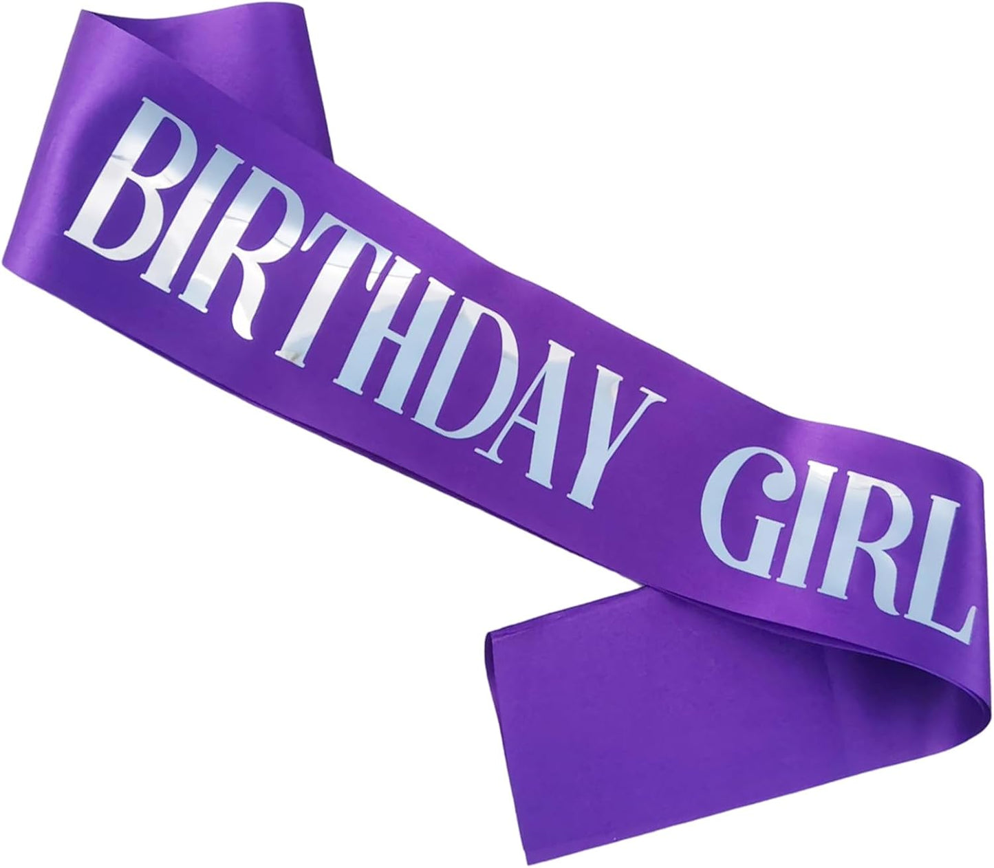 Birthday Girl Sash, Pink Foil White Birthday Sash for Girl Sweet 16th 18th 20th 21st 30th Fun Birthday Party Gifts Favors Decorations
