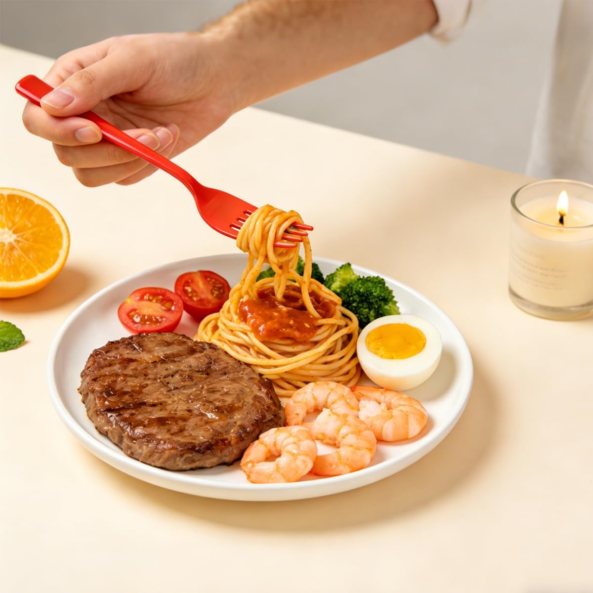 MOACOCK 200 Count Plastic Silverware, Heavy Weight Plastic Forks Spoons Disposable Utensils Cutlery Set for Wedding Party Supplies Everyday Use