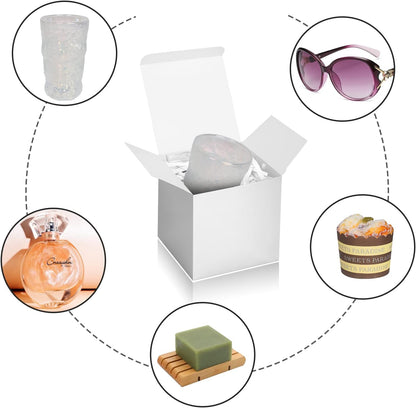 100 Pack Small Gift Boxes, 2x2x2 Inches Favor Boxes Gold Paper Gift Boxes with Lids for Presents, Crafting, Cupcake Boxes, Gifts, Candy Boxes for Wedding Party Bridal Shower Baby Shower Favors