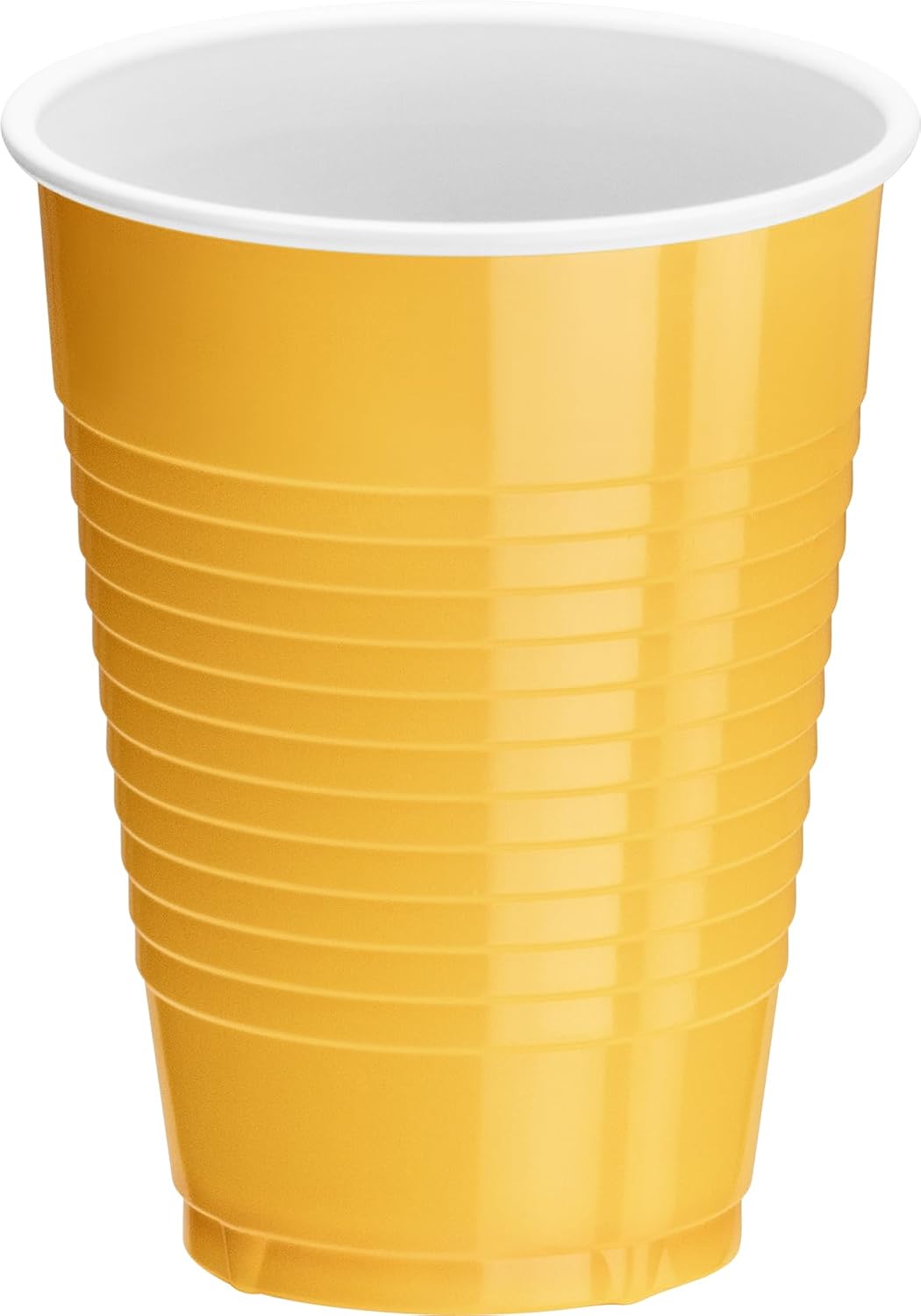 DecorRack 20 Party Cups 12 oz Disposable Plastic Cups for Birthday Party Bachelorette Camping Indoor Outdoor Events Beverage Drinking Cups (Black, 20)