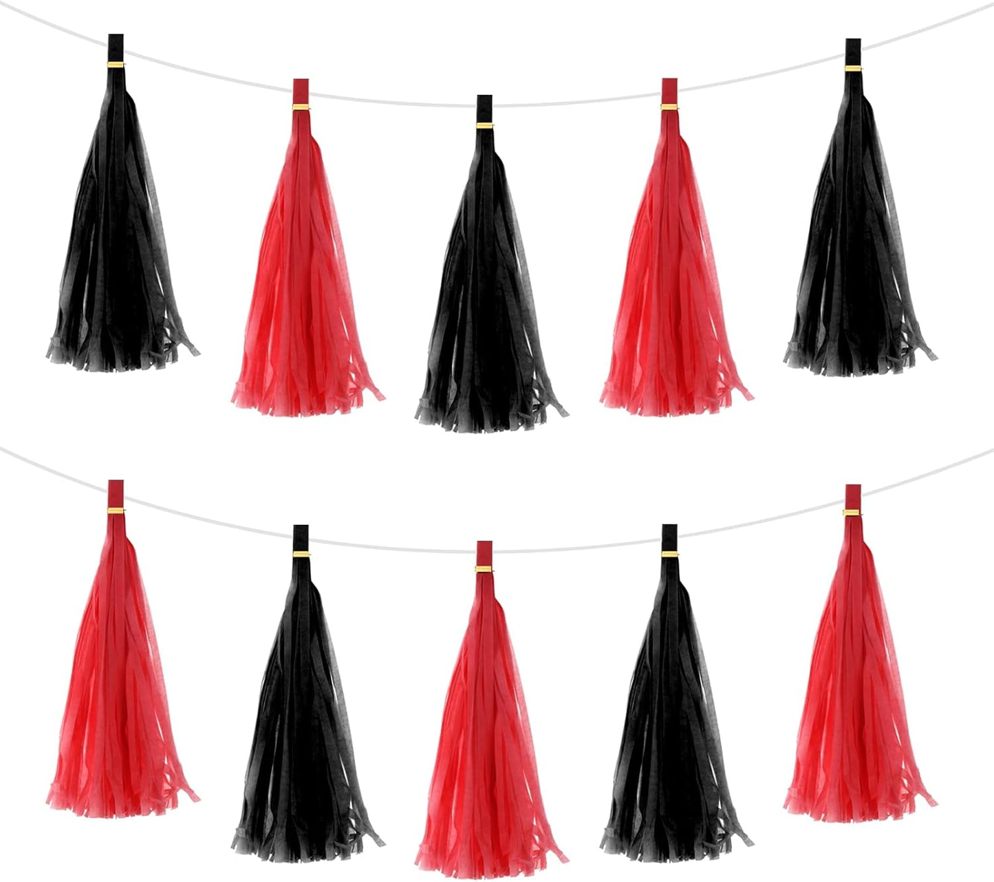 MECCANIXITY 20Pcs Light Blue Tassel Garland Banner with Rope Tissue Paper Tassels Party DIY Kits for Anniversary Wedding Birthday Party