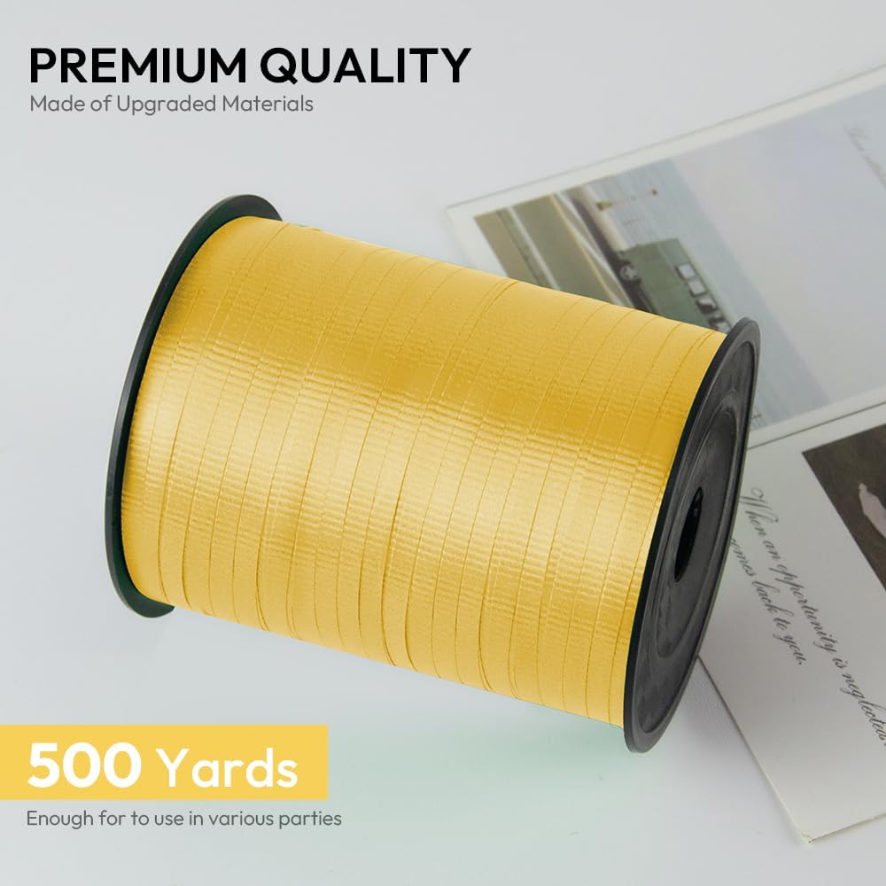 KMER LIFE White Crimped Curling Ribbon, 1/5" Wide x 500 Yards Christmas Curling Ribbons for Gift Wrapping, Party Decoration, Balloon String, Crafting, Balloon Ribbons for Florist Flower (1 Roll)