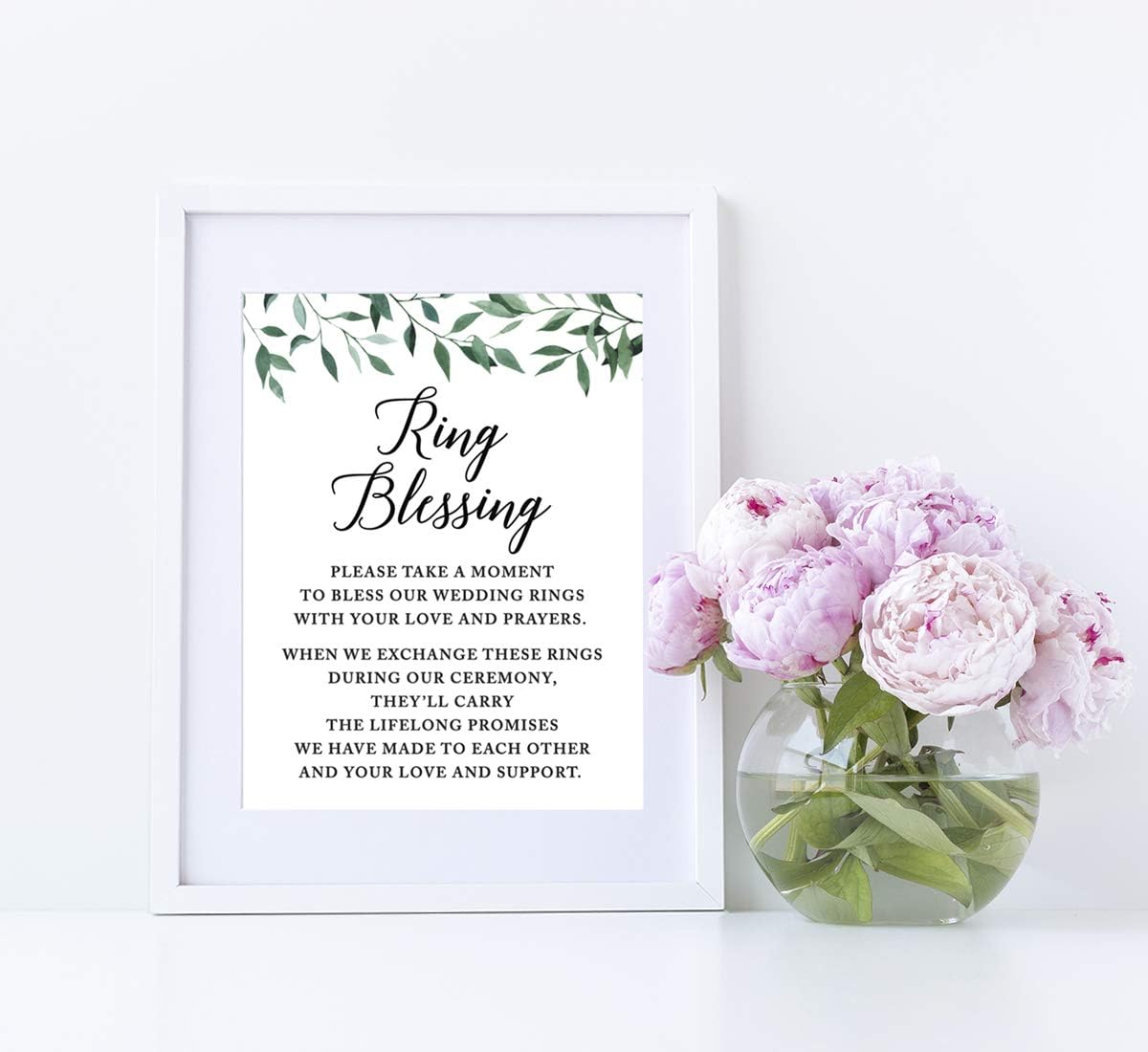 Andaz Press Wedding Party Signs, Natural Greenery Green Leaves, 8.5x11-inch, Bridal Shower Scavenger Hunt, 1-Pack - Colors B