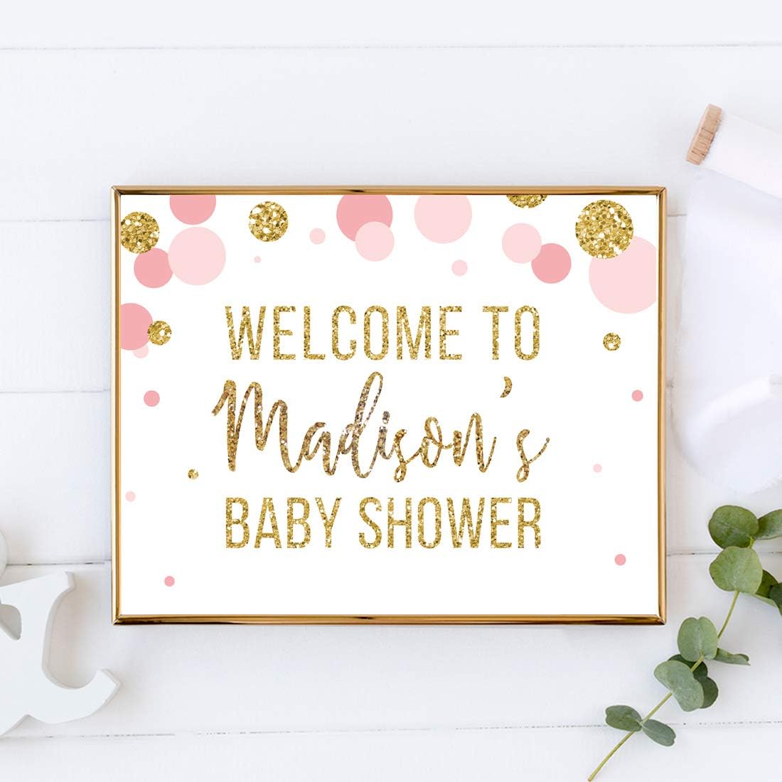Andaz Press Blush Pink Gold Glitter Girl Baby Shower, Printable Table Tent Place Cards, 20-Pack, Seat Placement Cards Blank Place Cards For Table Settings Name Cards for Wedding, Graduation Food Cards - Colors B