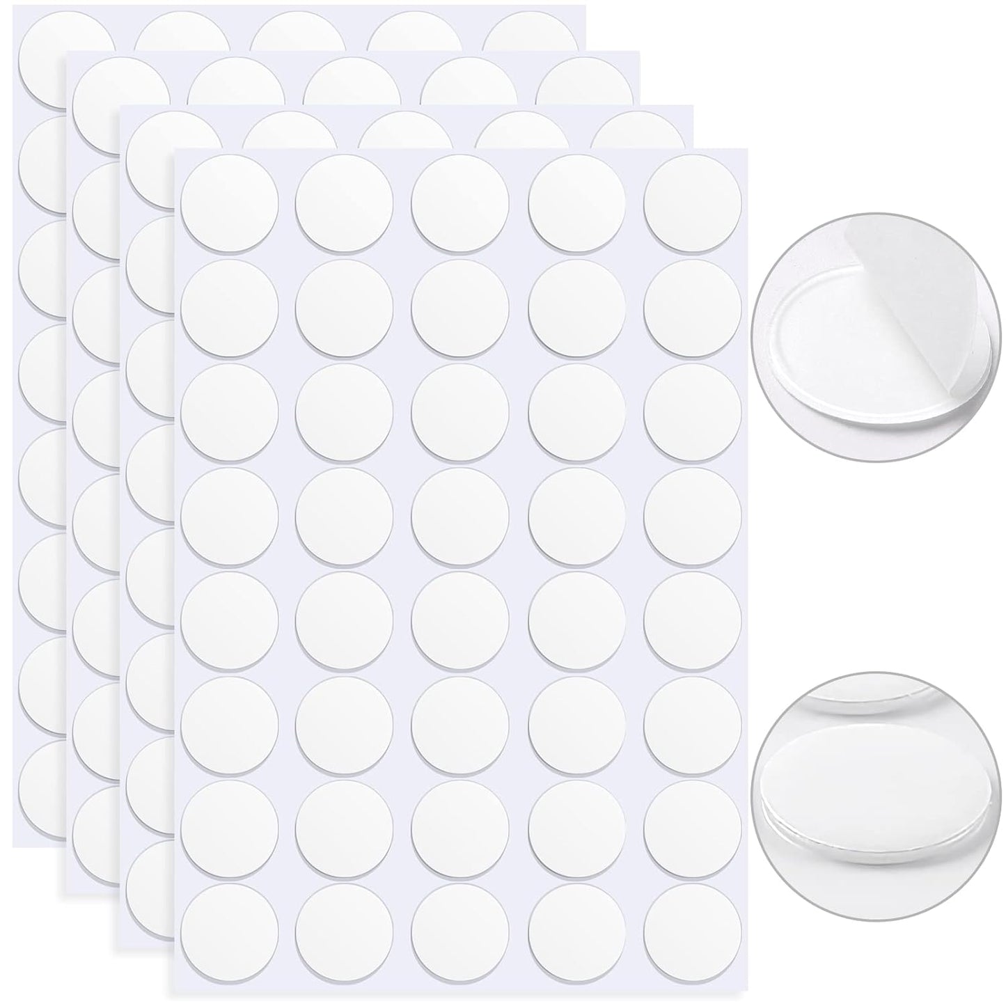JANYUN 140 Pieces Adhesive Dots,Removable Round Putty Clear Tack No Trace Small Tape Stickers for Wall Hanging Festival Poster Office Party Decoration Picture Crafts
