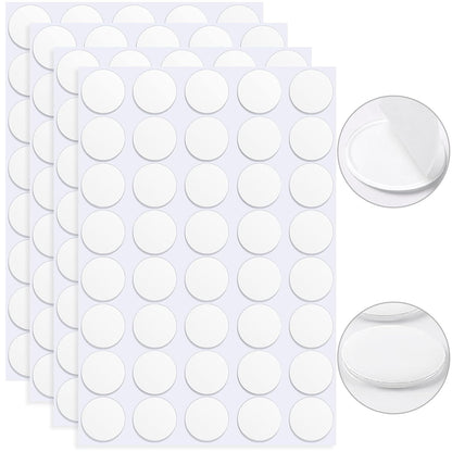 JANYUN 140 Pieces Adhesive Dots,Removable Round Putty Clear Tack No Trace Small Tape Stickers for Wall Hanging Festival Poster Office Party Decoration Picture Crafts