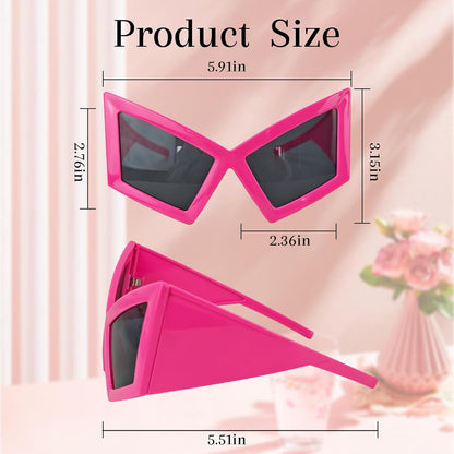 Funny Oversized Party Glasses Sunglasses Max Width 5.9", Hilarious Costume Accessories for Birthdays, Dance Parties