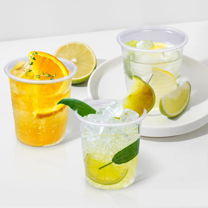 Clawsoff 500 Pack 9 oz Plastic Cups, Disposable Drinking Cups, Water Cups Plastic Clear Cups for Party, Wedding, Graduation, Travel, Holiday, Events, Birthday,Cold,Hot