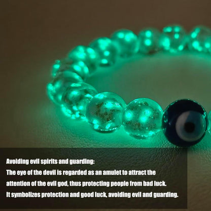 Handmade Glow-in-the-Dark Beaded Bracelet, Luminous Wrist Accessory, Fashion Bracelet for Women, Ideal Gift for Night Events, Parties & Birthdays