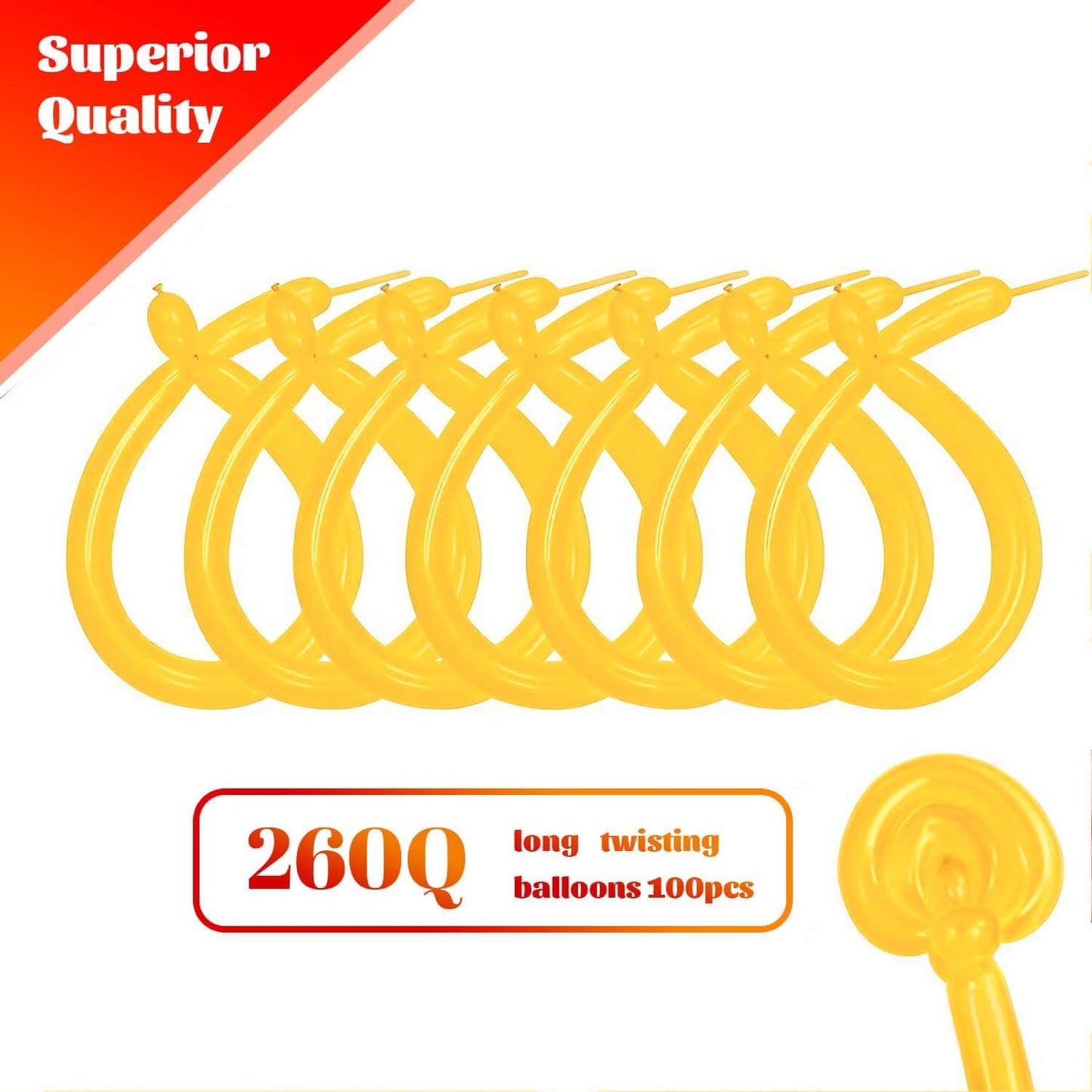 260 Clear Long Balloons for Animals, Thickening Skinny Latex Twisting for Arch Modeling Magic Clown Birthday Wedding Party Decorations 100pcs